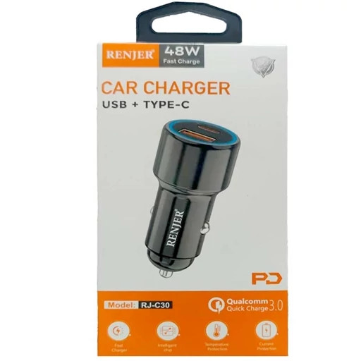 شارژر فندکی Renjer مدلRJ-C30