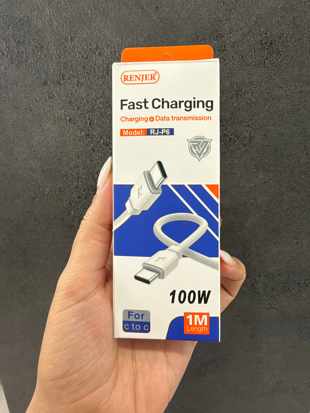 کابل شارژ دو طرف تایپ سی برند رنجر مدل P6 با خروجی 100W